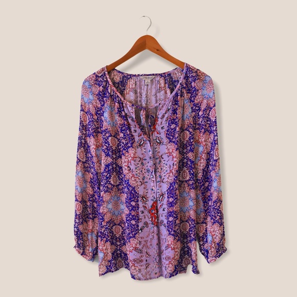 Lucky Brand Tile Peasant Top, Women’s - Picture 5 of 5